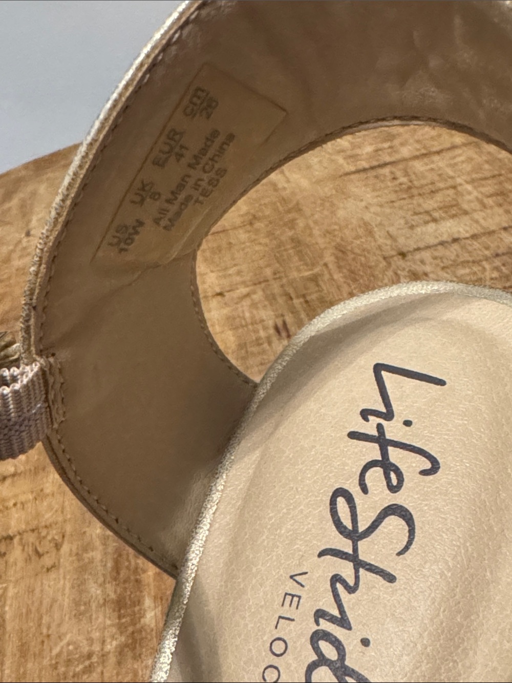 LifeStride  velocity 2.0 Taupe Espadrille Wedge Sandals  Size 10W - Picture 2 of 5